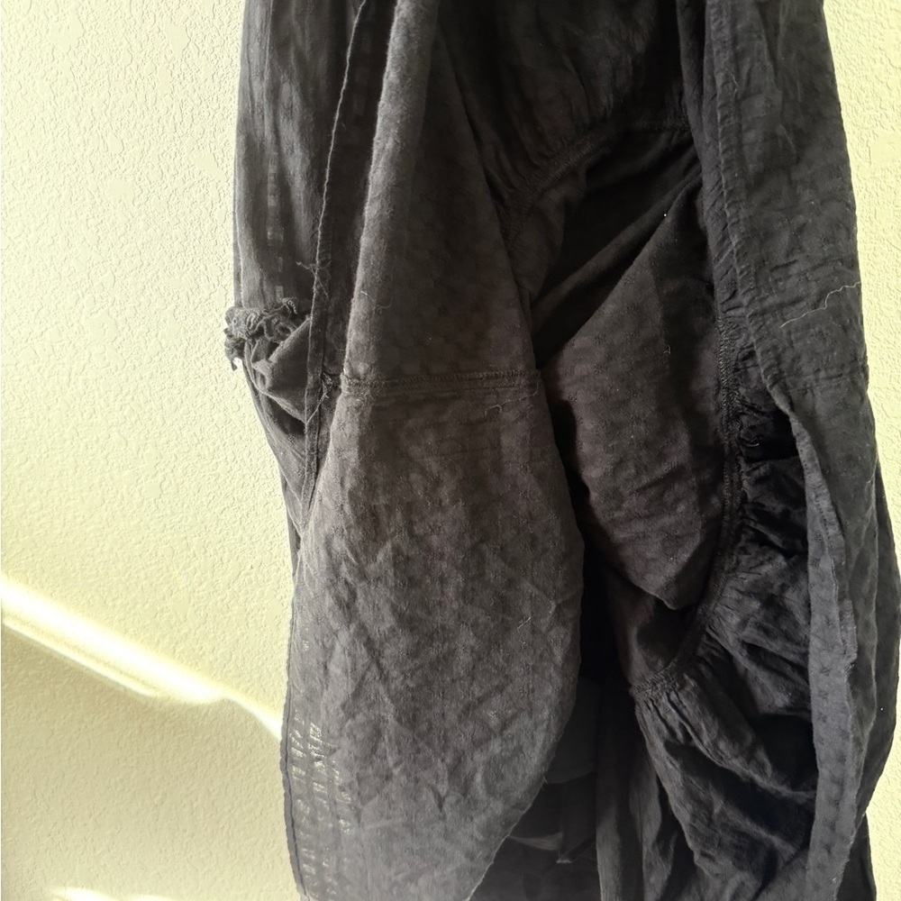 MARBLE Black Ruched Maxi Dress with Flutter Sleeves - Picture 6 of 9